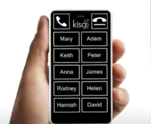 Screenshot of the screen of a KISA phone